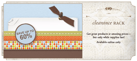 Stampin Up Clearance Rack